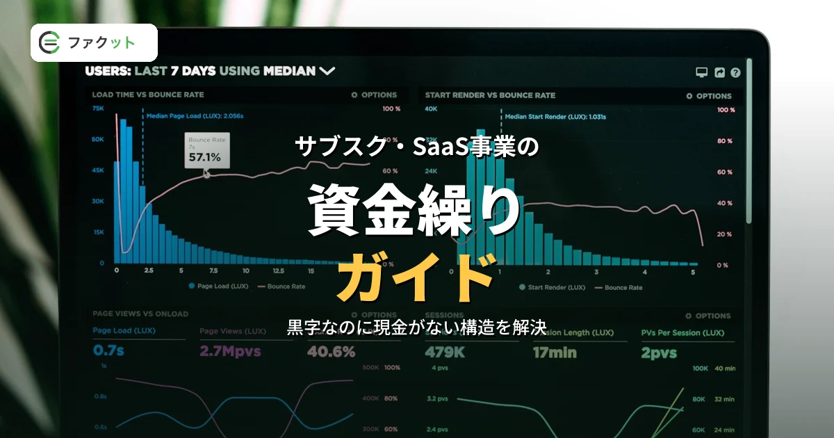 サブスク・SaaS事業の資金繰りガイド|継続課金のキャッシュフロー設計 のアイキャッチ画像